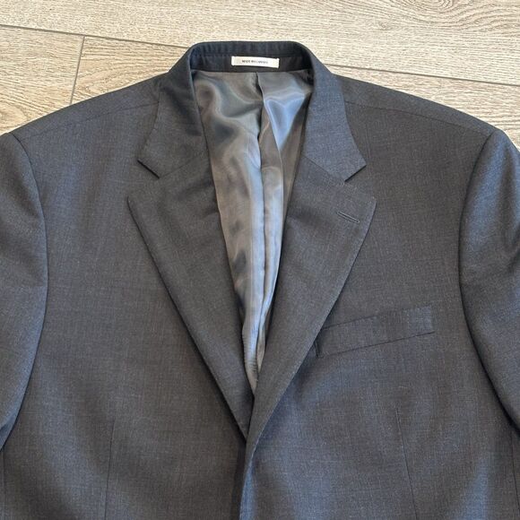 Peter Millar 100% Wool Grey‎ 2 Button Blazer Jacket Canada Size 44R